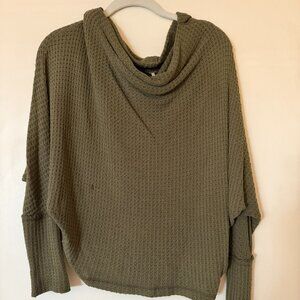 Free People Womens Green S Sweater